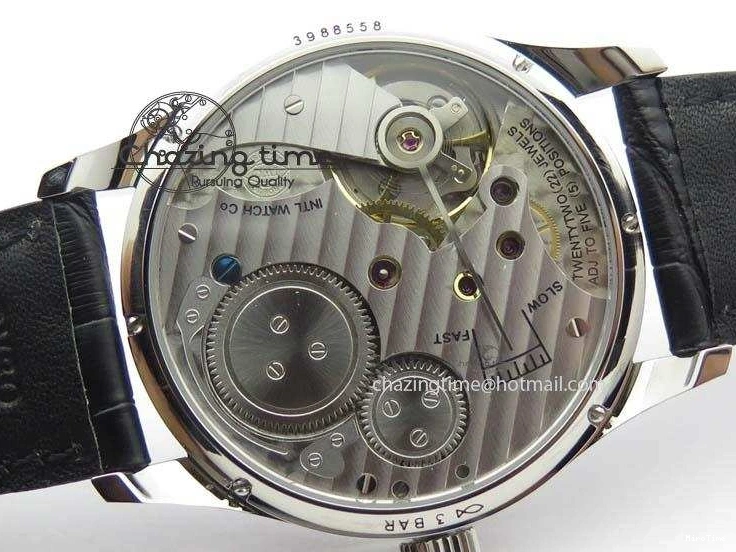 MIROTIME 1223 Effortless Portuguese IW544404 SS White Dial On Black Leather Strap A 7257